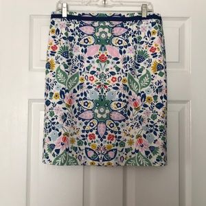 Boden Summer Floral Pencil Skirt